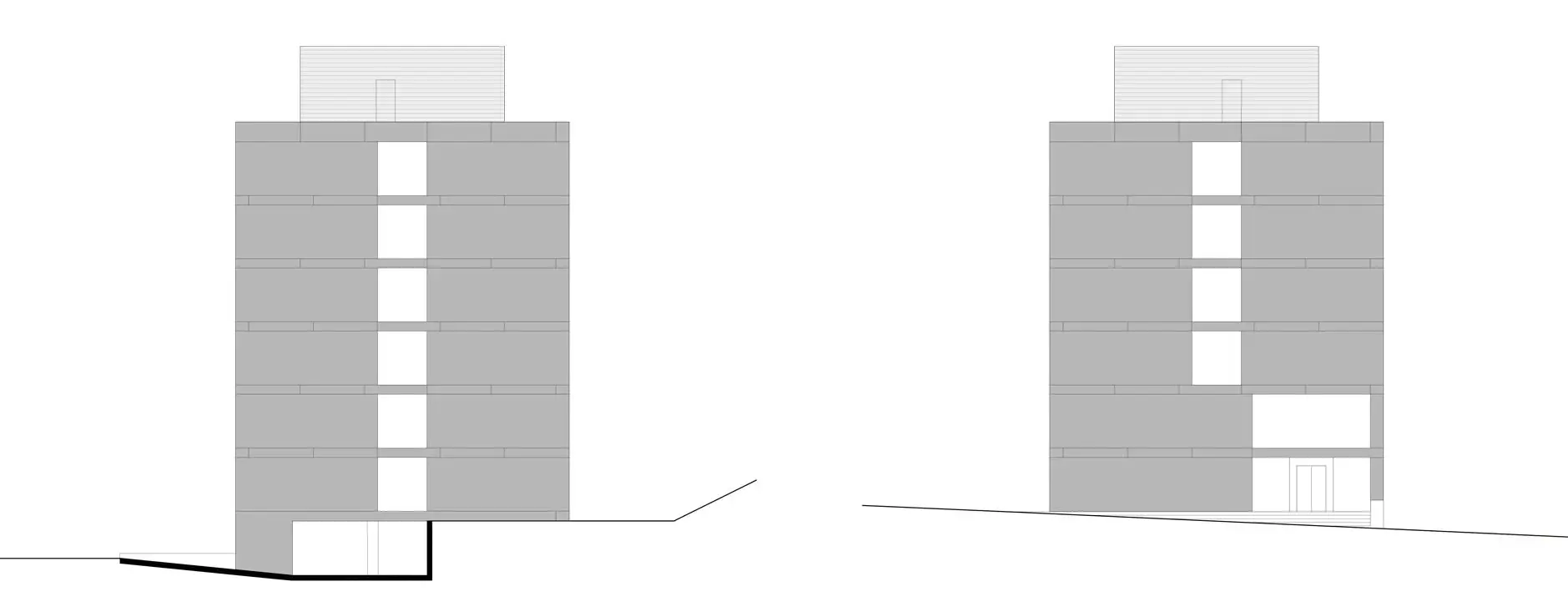 B88 HP Nord und Südfassade