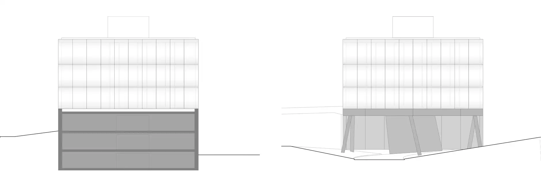 C88 HP Ost und Westfassade