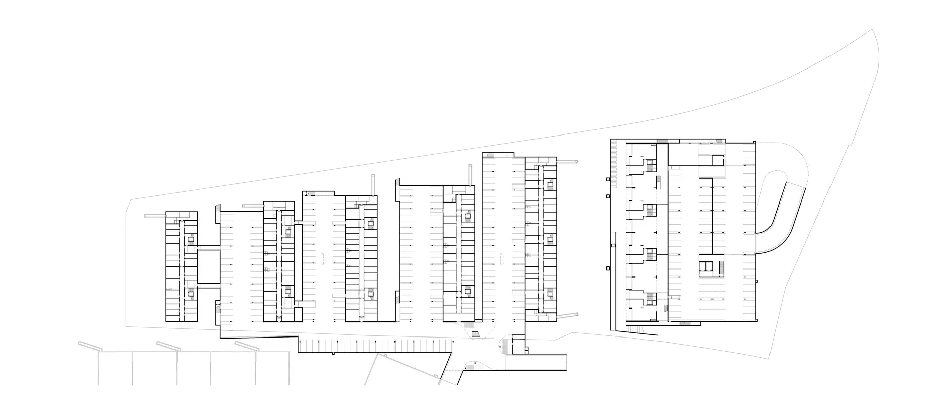 C93 B HP Gesamtplan Grundriss Einstellhalle