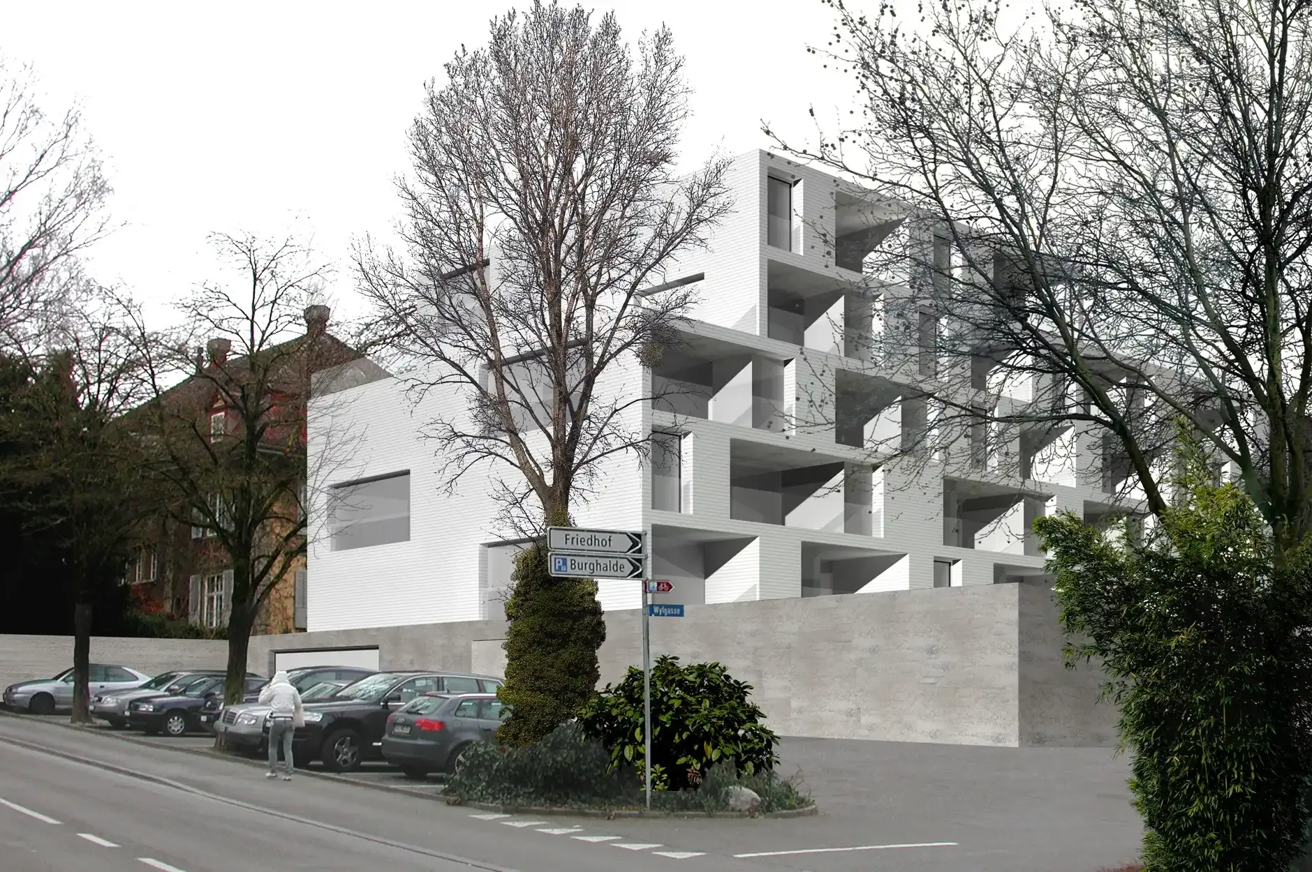 E07 Visualisierung Aussen Südwestfassade