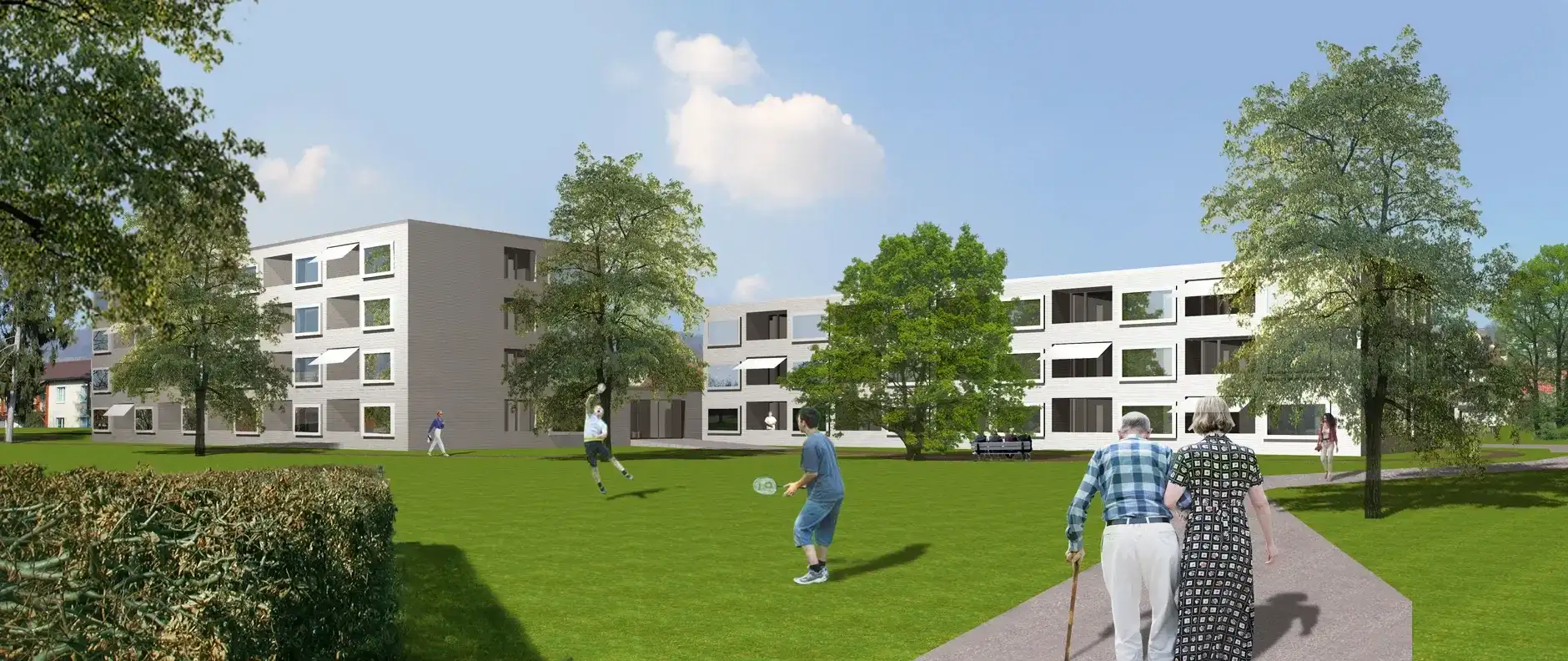 E12 Visualisierung Aussen Westfassade