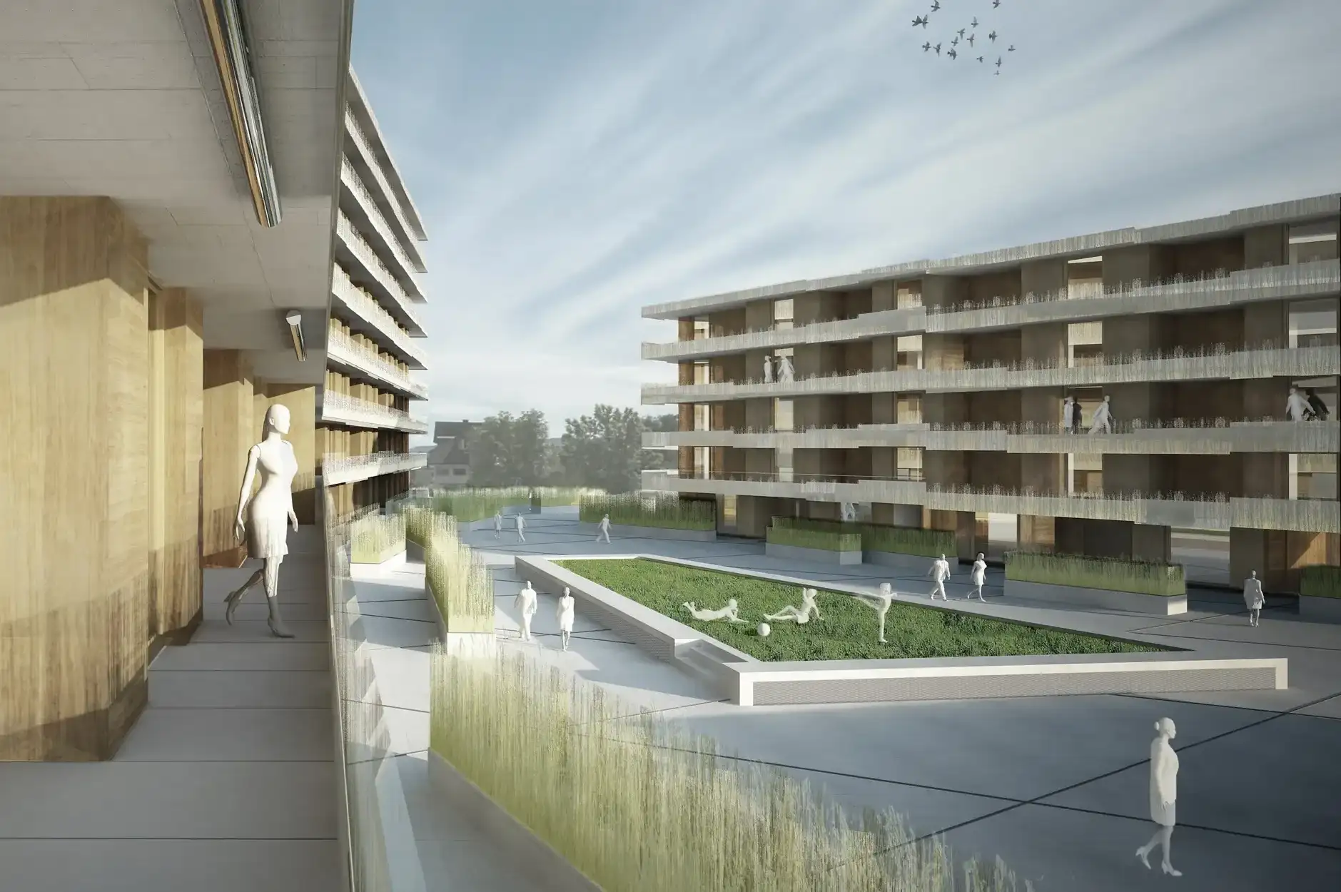 E32 Visualisierung Aussen Hoffassade