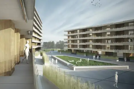 E32 Visualisierung Aussen Hoffassade