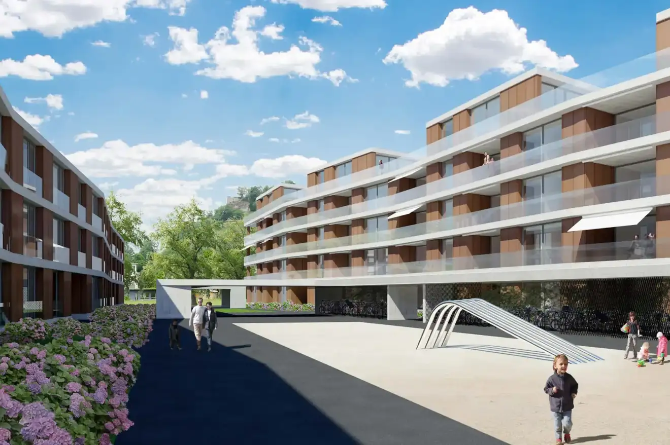 E60 Visualisierung Aussen Hoffassade