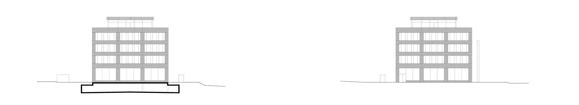 F27 C Nord und Südfassaden