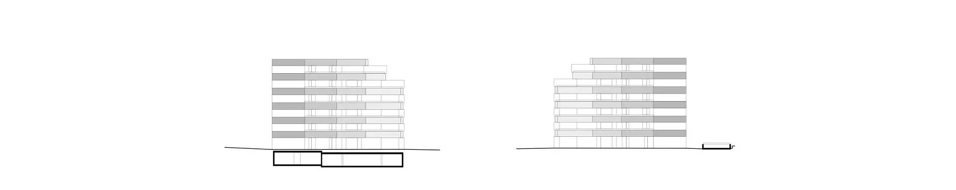 F68 HP B1 Fassade Nord und Süd
