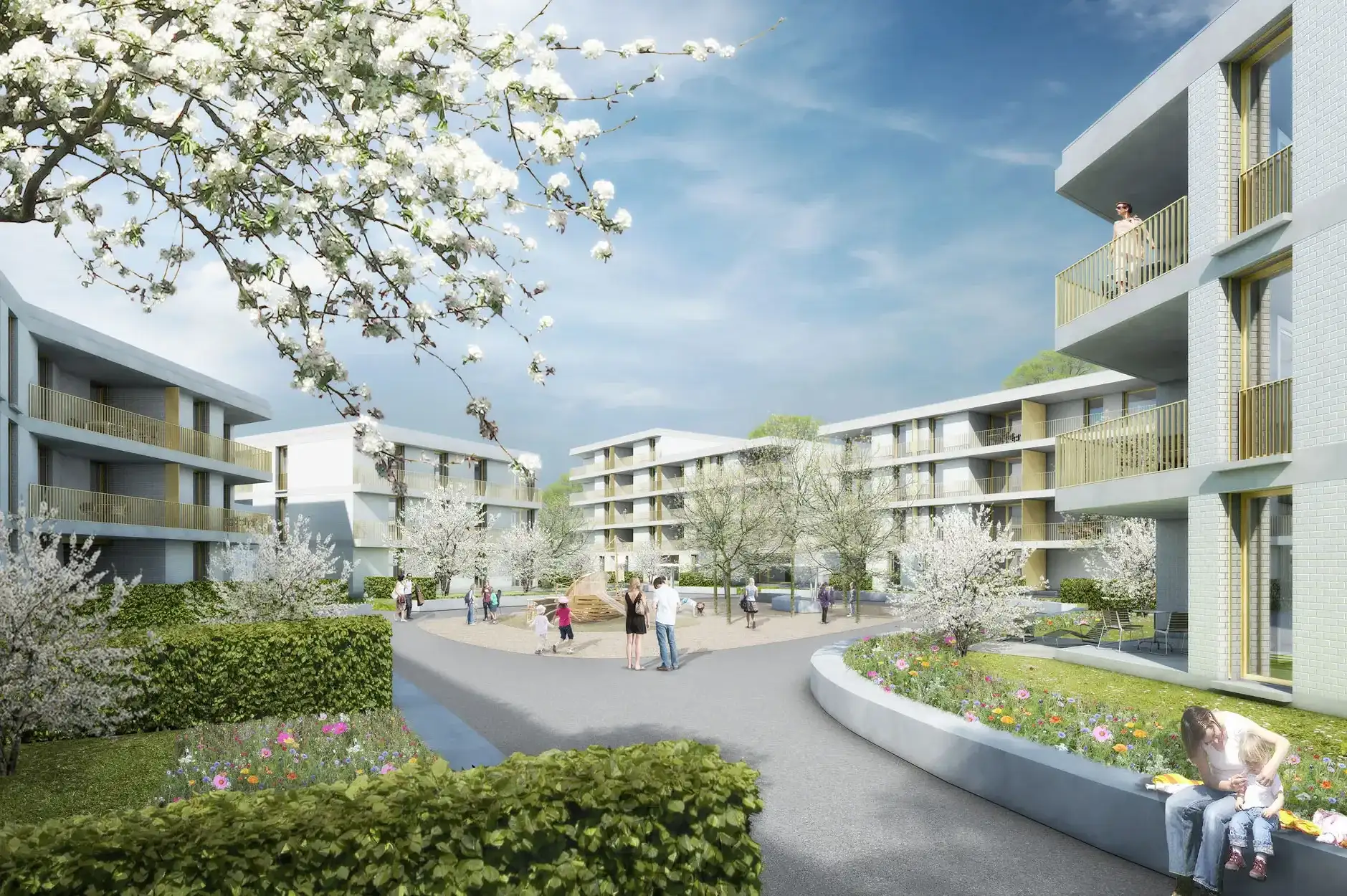 G15 Visualisierung Aussen Hof Spielplatz