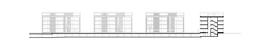 G19 HP Fassade Nordwest Häuser 1 3 Querschnitt Haus 5