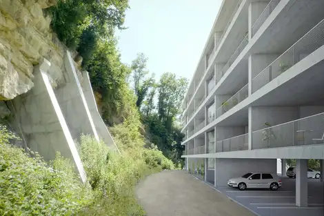 G29 Visualisierung Aussen Parkplatz Steinbruch