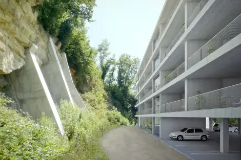 G29 Visualisierung Aussen Parkplatz Steinbruch