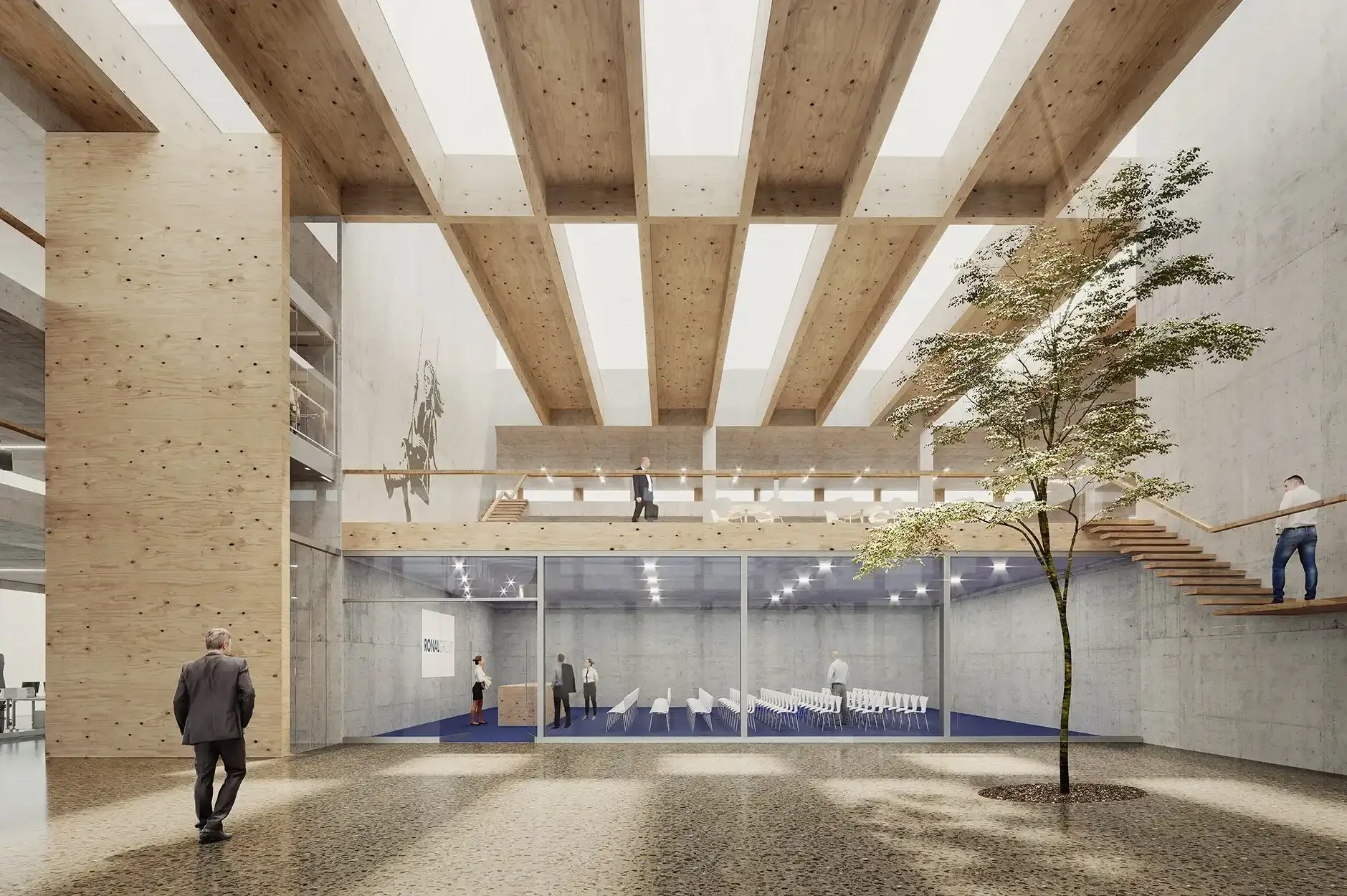 G68 Visalisierung Innen Eingangshalle