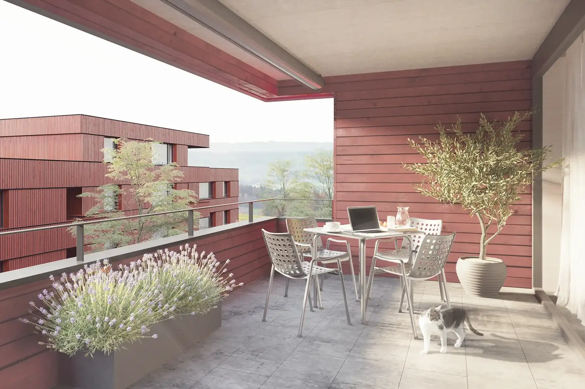 G70 Visualisierung Innen Balkon