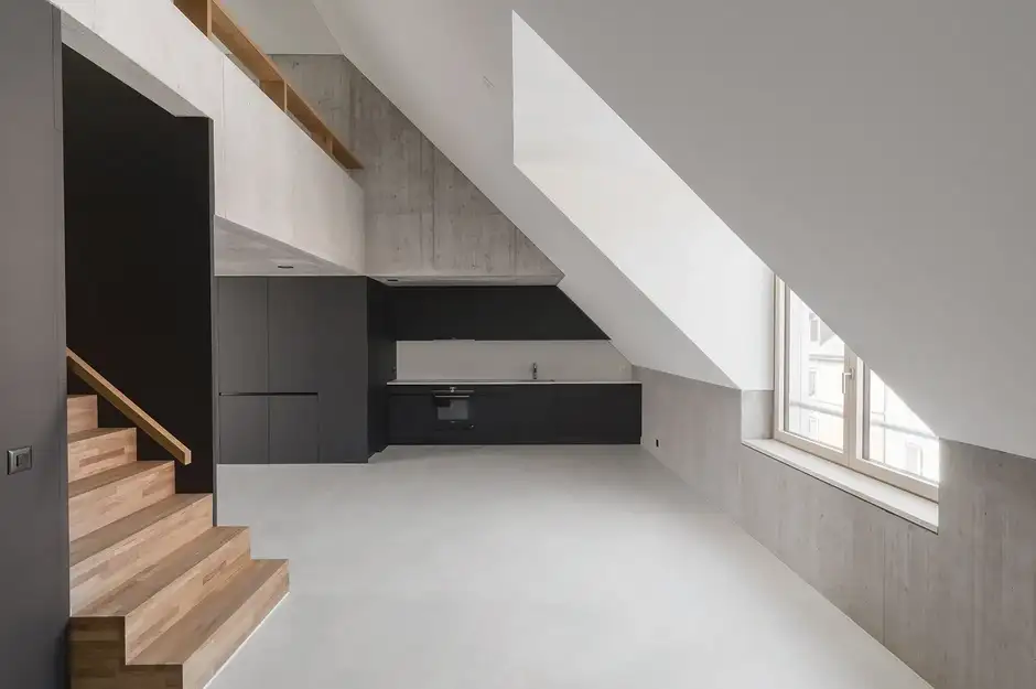 H09 Foto Innen Wohnen Kochen Dachgeschoss