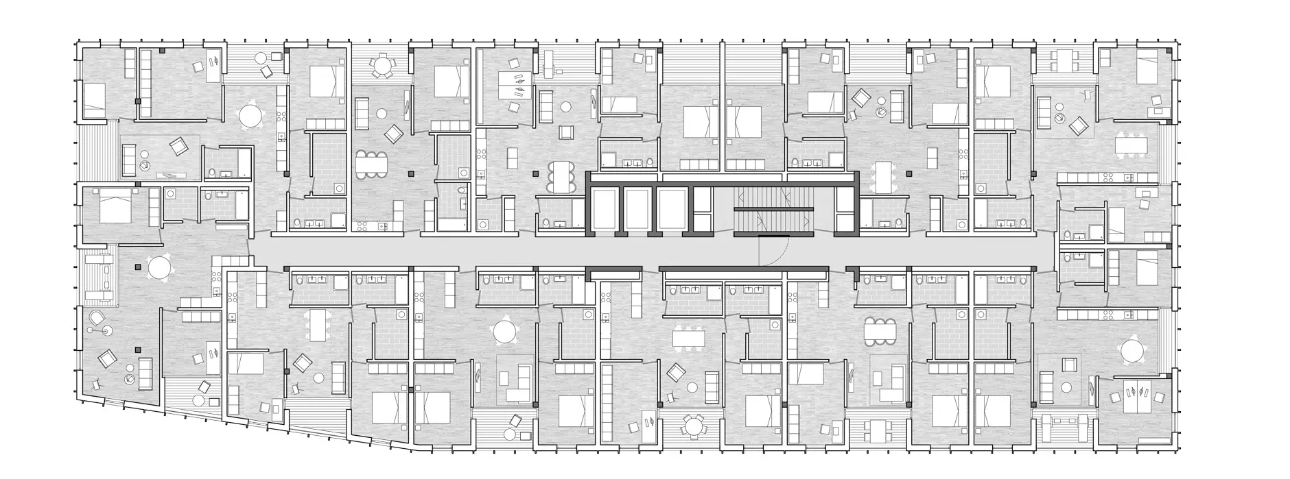 H11 HP Grundriss 10 Obergeschoss Möbliert