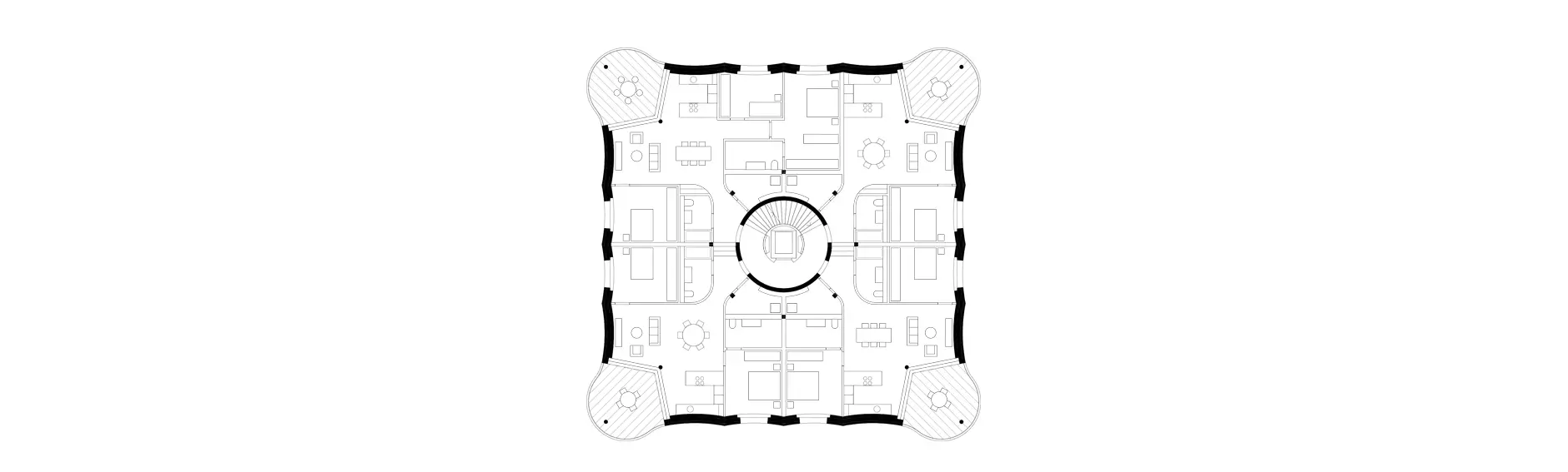 H80 HP Grundriss 1 bis 4 Obergeschoss