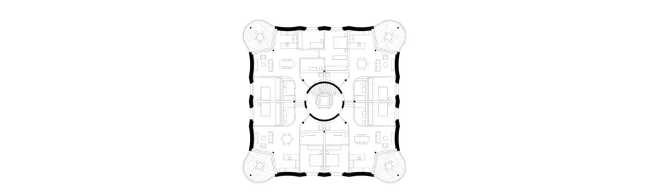 H80 HP Grundriss 1 bis 4 Obergeschoss