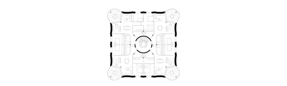 H80 HP Grundriss 1 bis 4 Obergeschoss