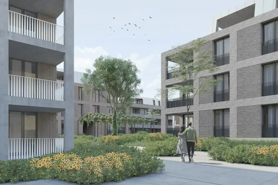 H85 Visualisierung Aussen Innenhof