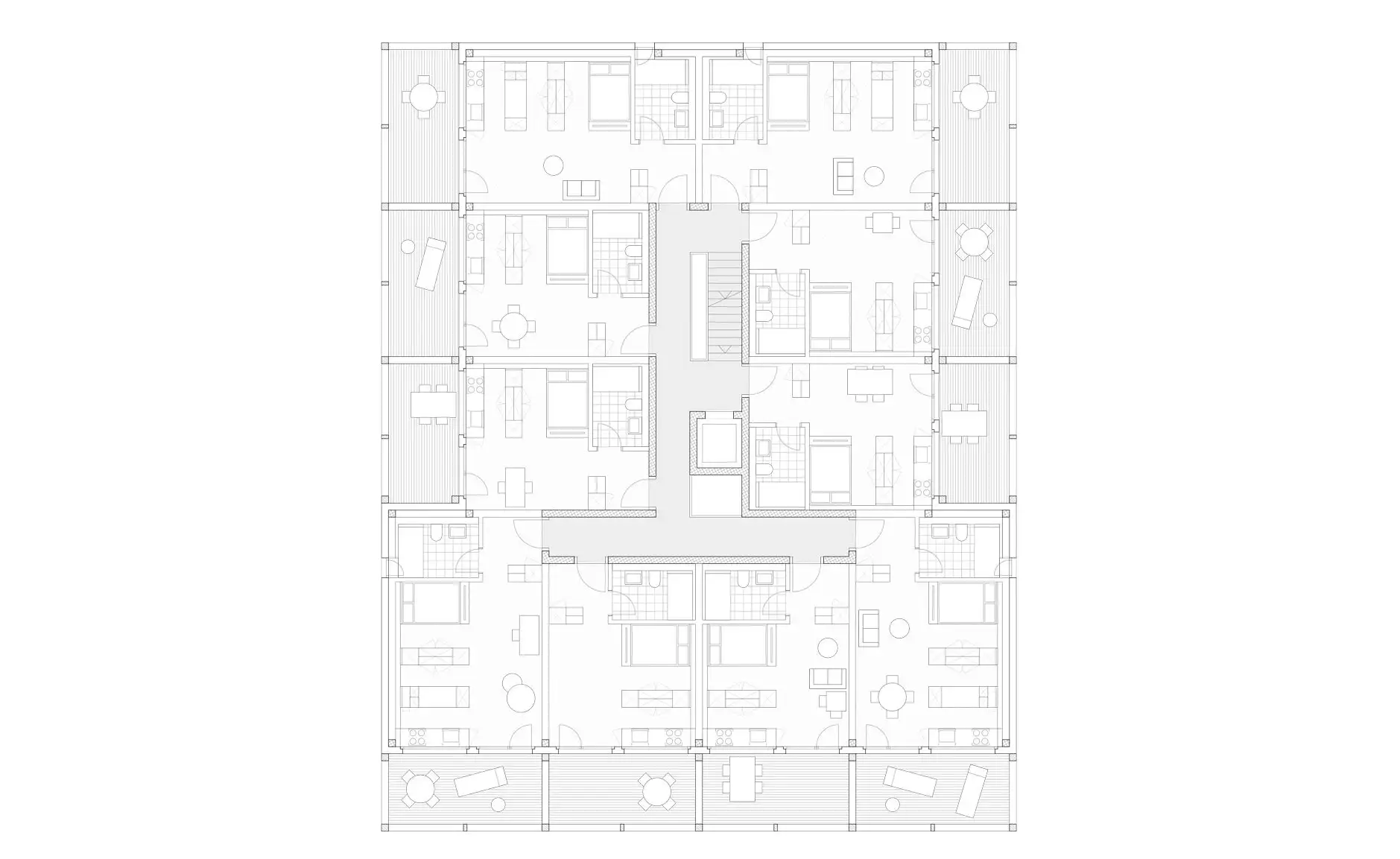 H87 HP Grundriss 1 100 Obergeschoss Möbliert