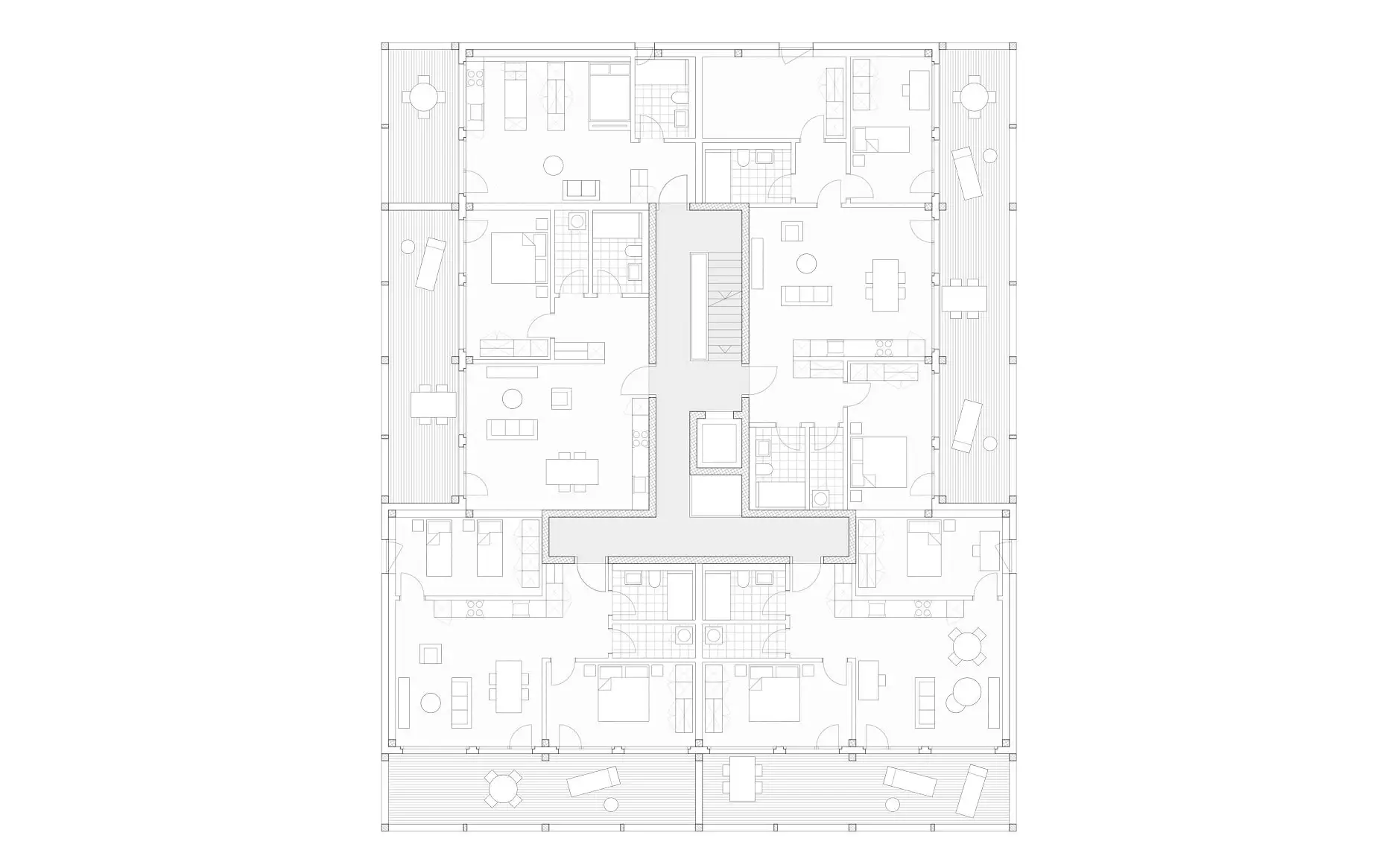 H87 HP Grundriss 2 100 Obergeschoss Möbliert
