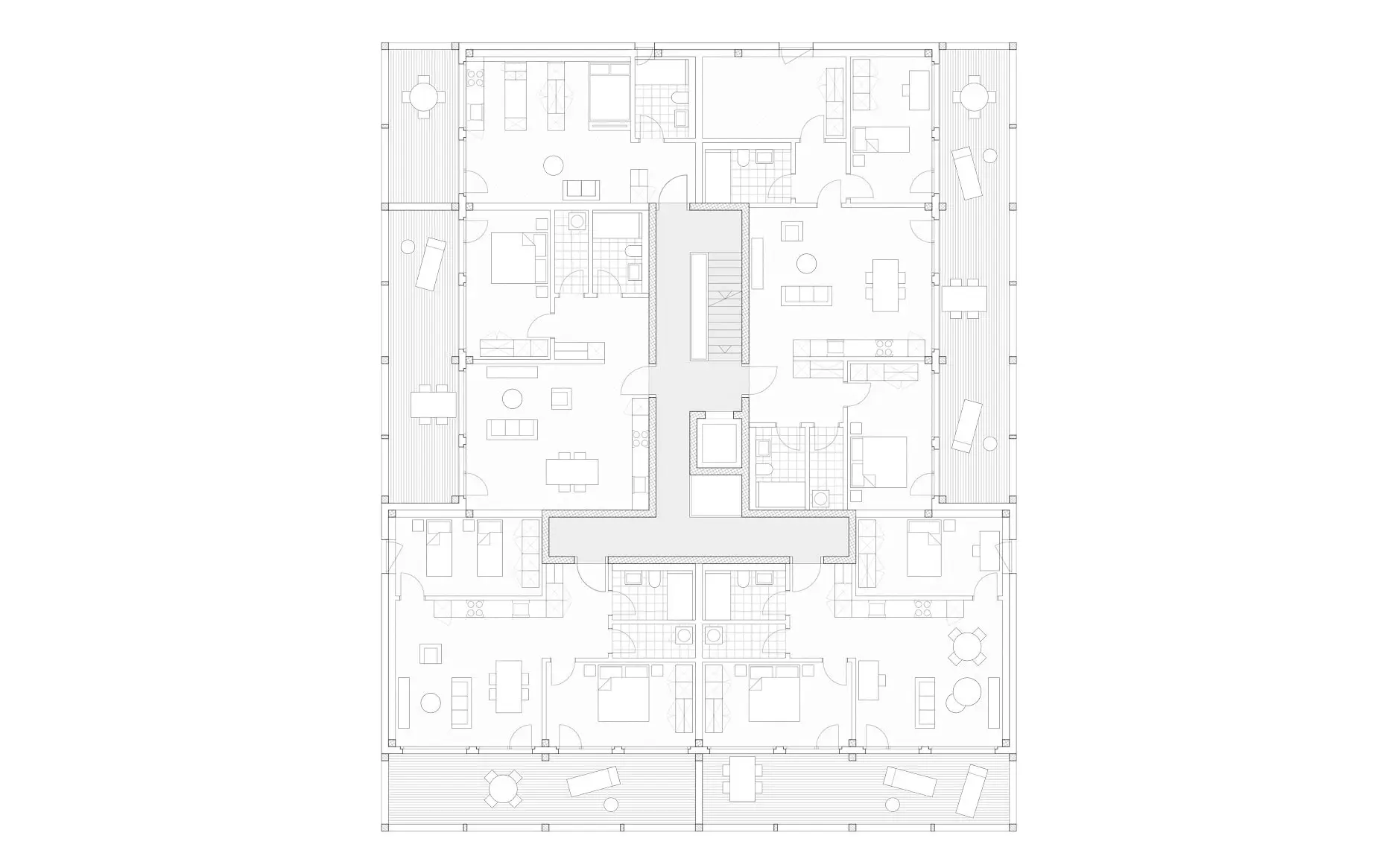H87 HP Grundriss 2 100 Obergeschoss Möbliert