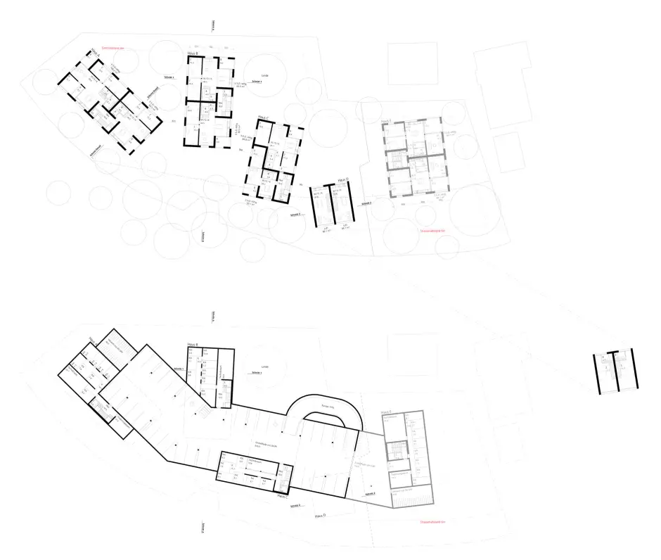H93 HP Areal am Brunnen Grundrisse Obergeschosse