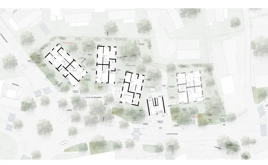 H93 HP Areal am Brunnen Grundriss Erdgeschoss