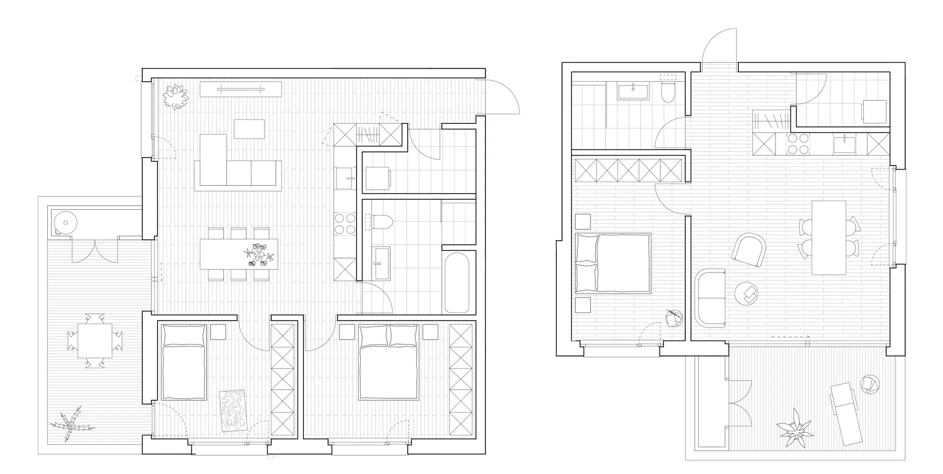 I10 HP Etappe 1 Grundrisse möbliert