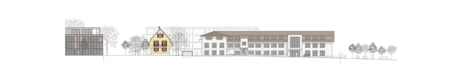 I27 HP Fassade Süd Gravure