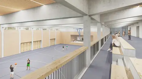 I33 Visualisierung Innen Turnhalle
