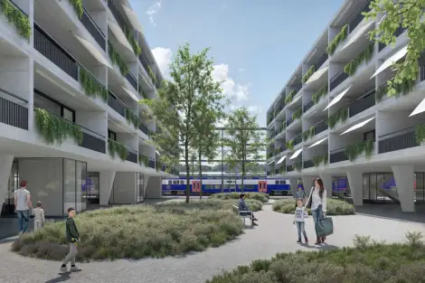 I35 Visualisierung Aussen Innenhof