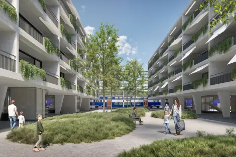 I35 Visualisierung Aussen Innenhof