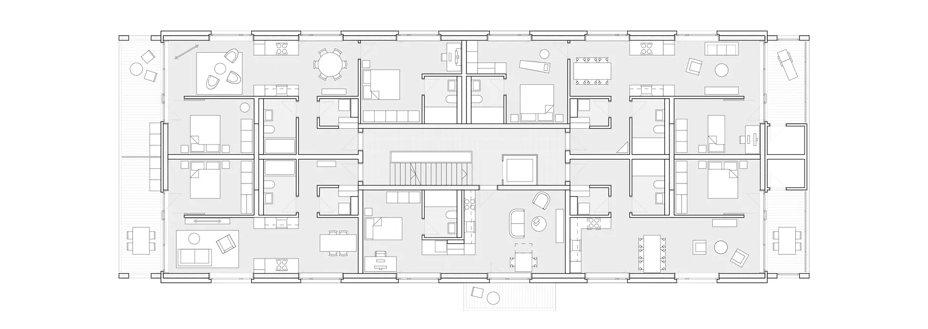 I39 HP Grundriss Obergeschoss Möbliert