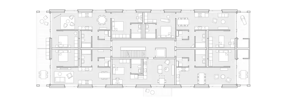 I39 HP Grundriss Obergeschoss Möbliert